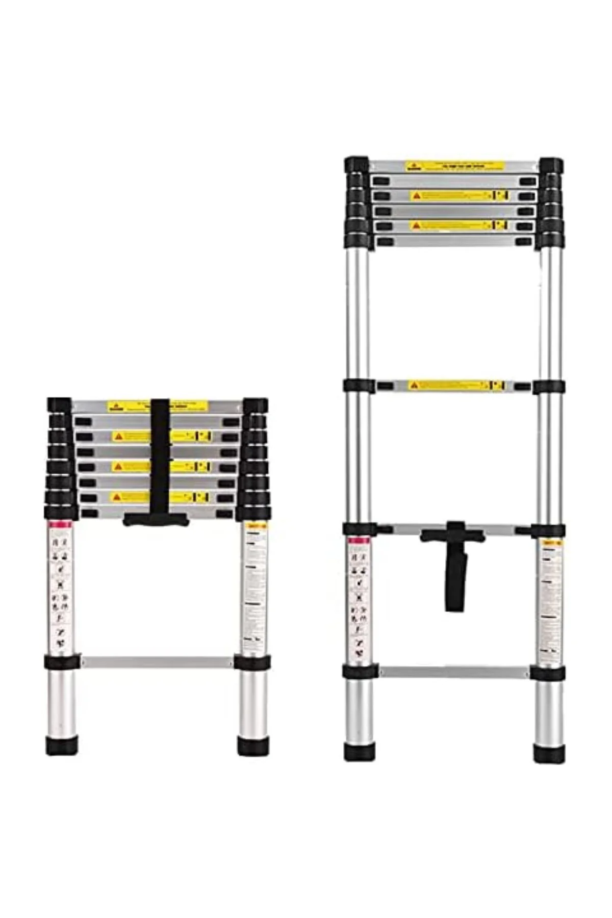 2 Metre Alüminyum Teleskopik Merdiven – 7 Basamaklı, 150 Kg Taşım