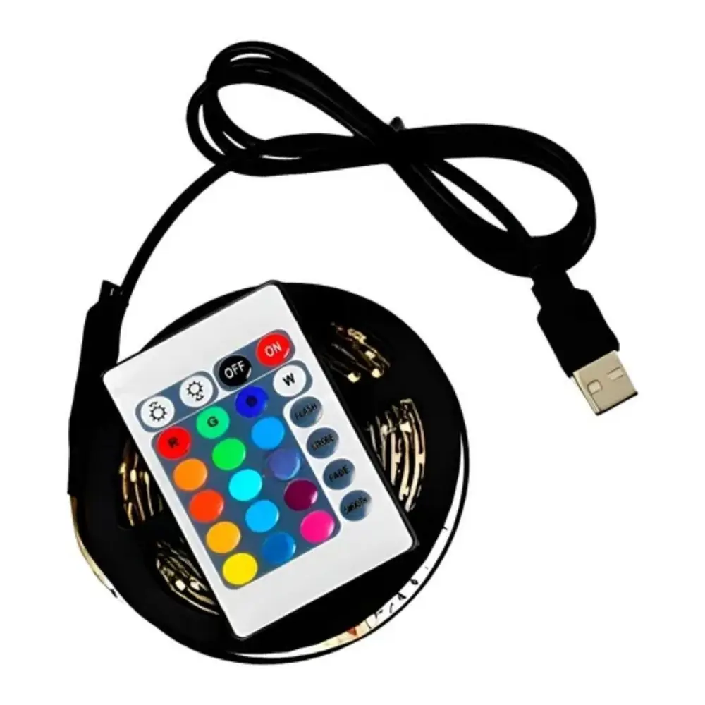 2 Metre Kumandalı USB LED Şerit Işık – Renk Ayarlı Dekoratif Orta