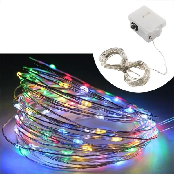 2 Metre Pilli RGB Peri LED Işık Zinciri Dekoratif Aydınlatma
