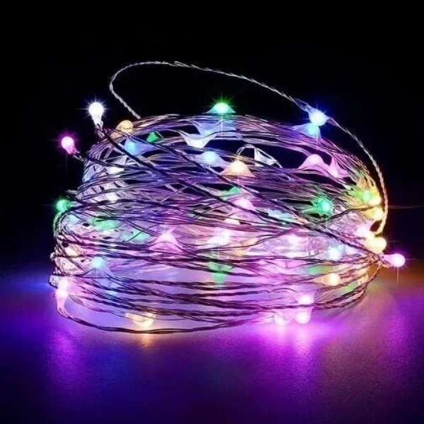 2 Metre Pilli RGB Peri LED Işık Zinciri Dekoratif Aydınlatma