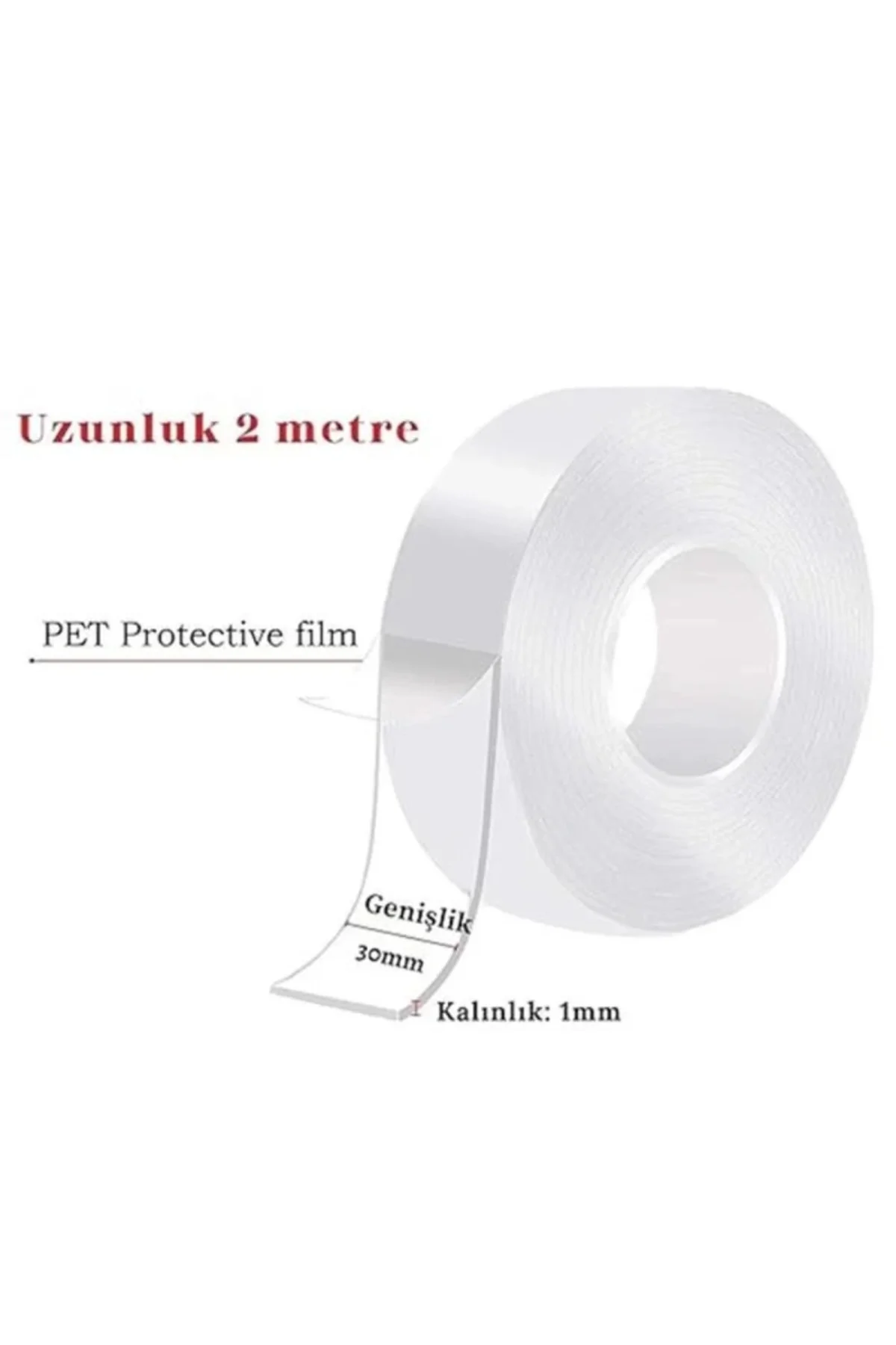 2 metre Su Sızdırmaz Çift Taraflı Şeffaf Bant LTS BND06 (Uzunluk 