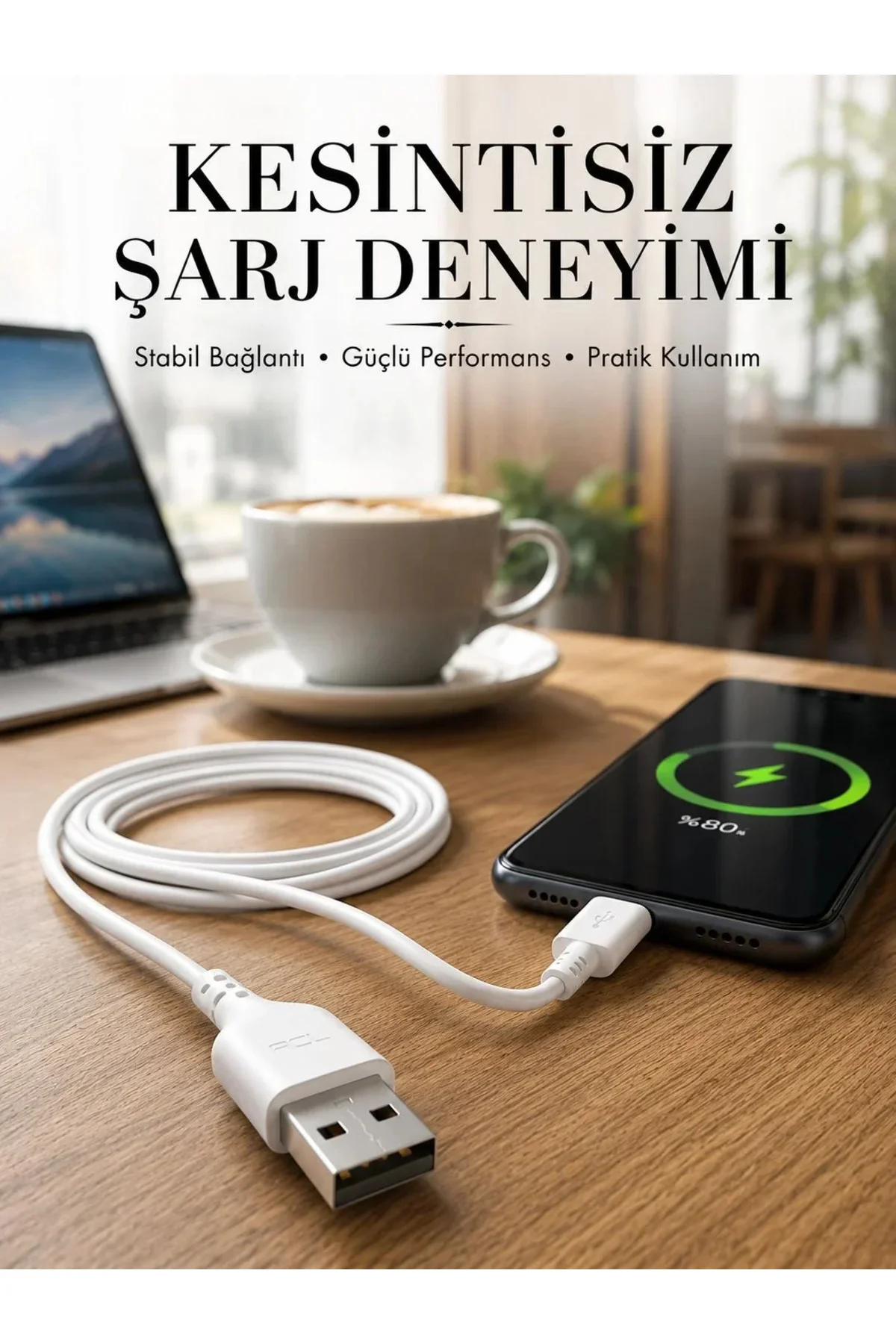 2 Metre Type-C Şarj Kablosu Güvenli ve Stabil Şarj Desteği 2 Metre Type-C Şarj Kablosu Güvenli ve Stabil Şarj Desteği