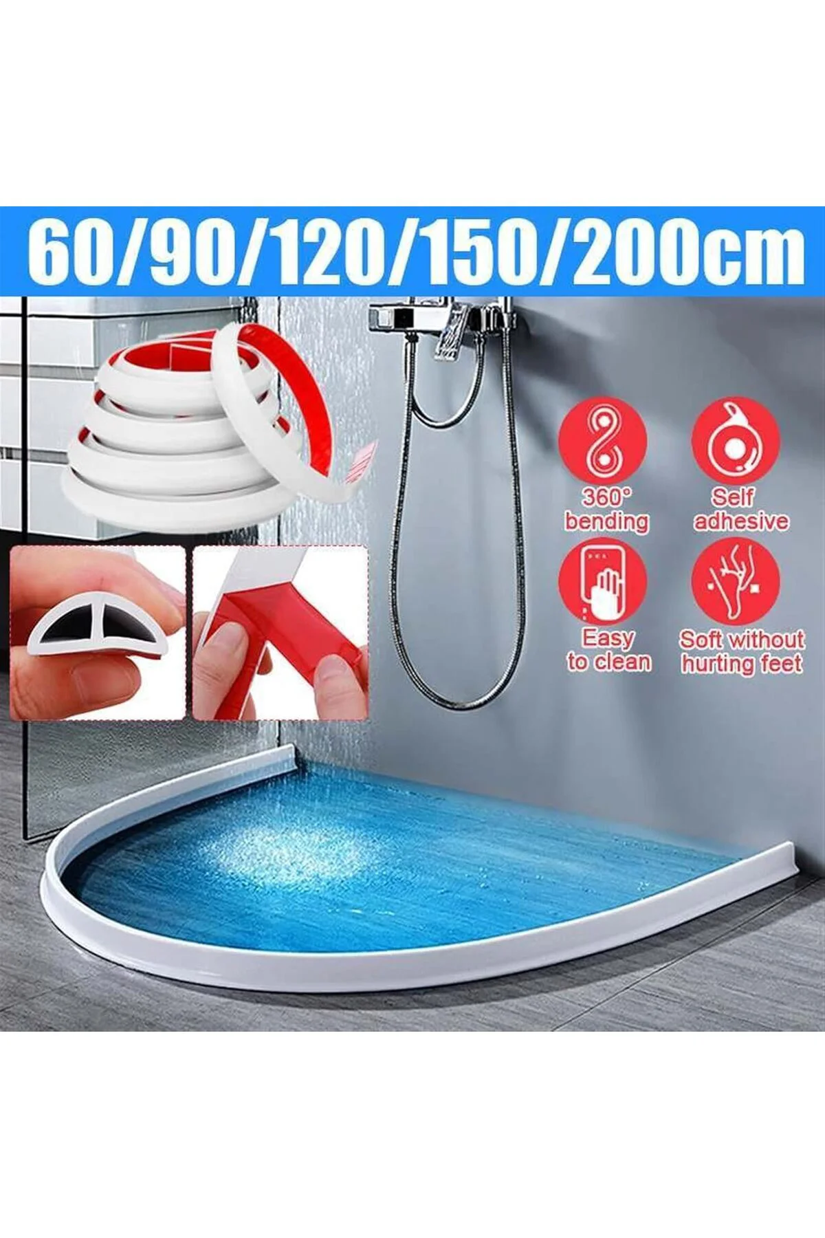 2 Metre Yapışkanlı Su Bariyeri Silikon Sızdırmazlık ve İzolasyon 