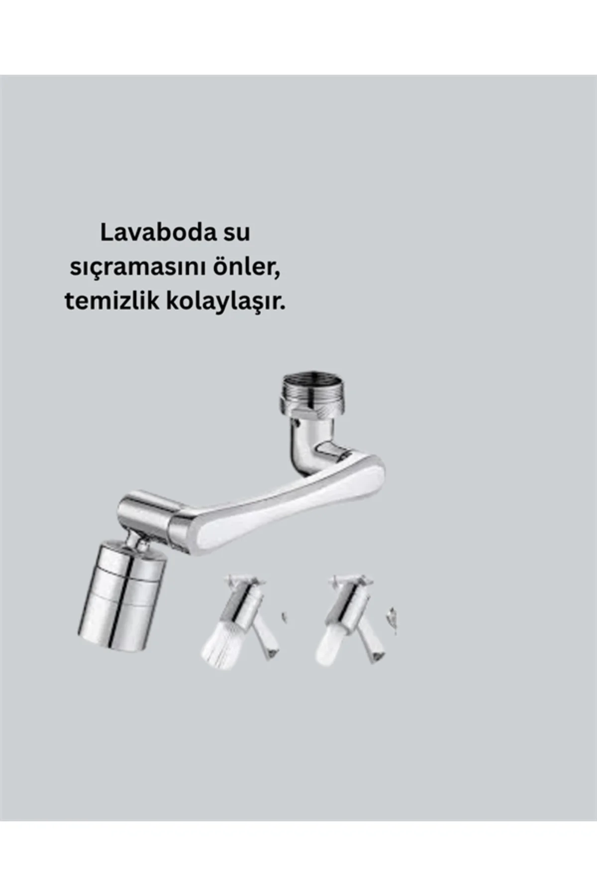 2 Modlu 1080° Dönebilen Musluk Başlığı Esnek 3 Eklemli Hareketli Tasarım 2 Modlu 1080° Dönebilen Musluk Başlığı Esnek 3 Eklemli Hareketli Tasarım - Görsel 5