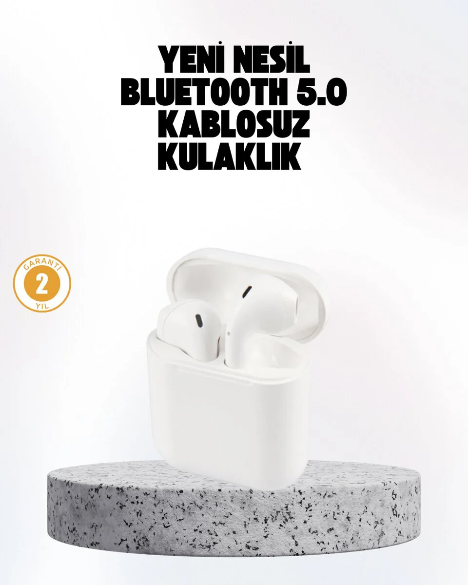 2. Nesil Bluetooth 5.0 Ergonomik Kulaklık - Hızlı Şarj, Su Geçirmez ve 15 Saat Pil