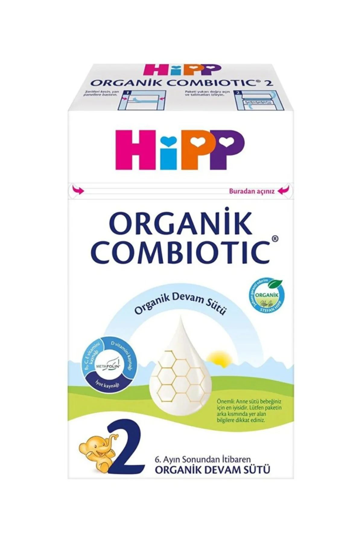 2 Organik Combiotic Bebek Sütü 600 Gr