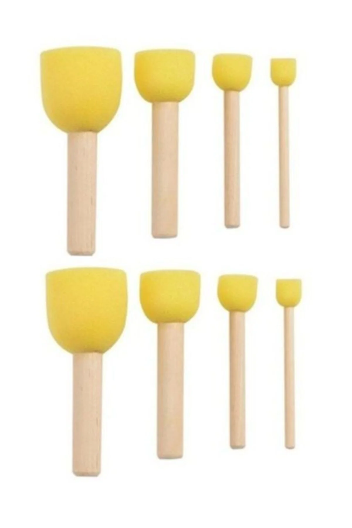 2 Paket Sünger Tampon Fırça 4'lü 2 Paket Sünger Tampon Fırça 4'lü