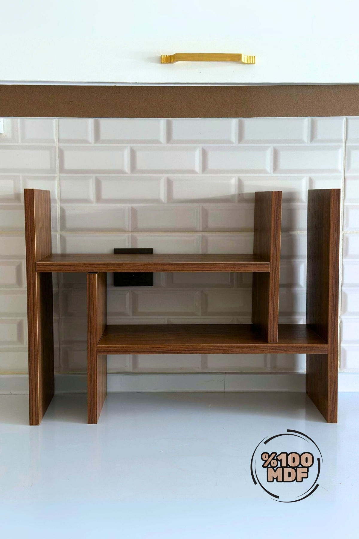 Mismuka 2 Parça Ayarlanabilir Masaüstü Kitaplık Raf %100 Mdf Ofis Çalışma