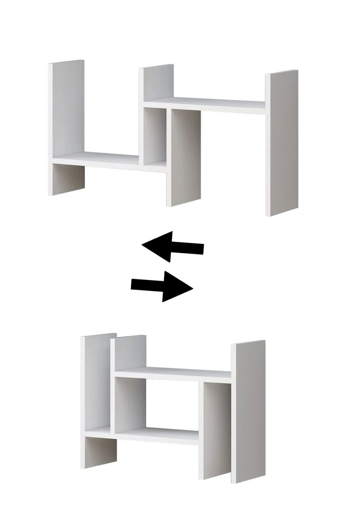 Mismuka 2 Parça Ayarlanabilir Masaüstü Kitaplık Raf %100 Mdf Ofis Çalışma