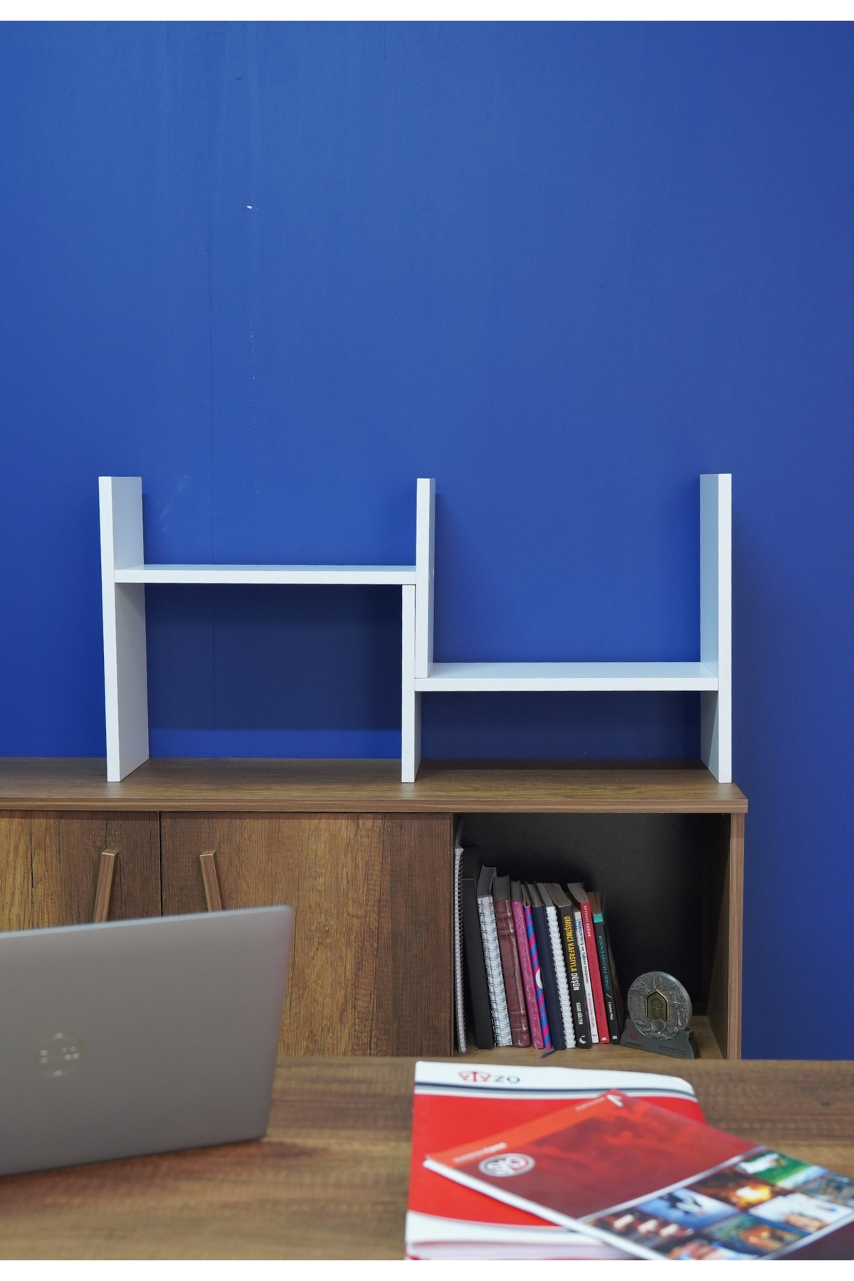 Mismuka 2 Parça Ayarlanabilir Masaüstü Kitaplık Raf %100 Mdf Ofis Çalışma