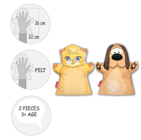 Ada Detox 2 Parça Tox Sokaktaki Dostlarımız Keçe El Kukla Set , Eğitici Oyu