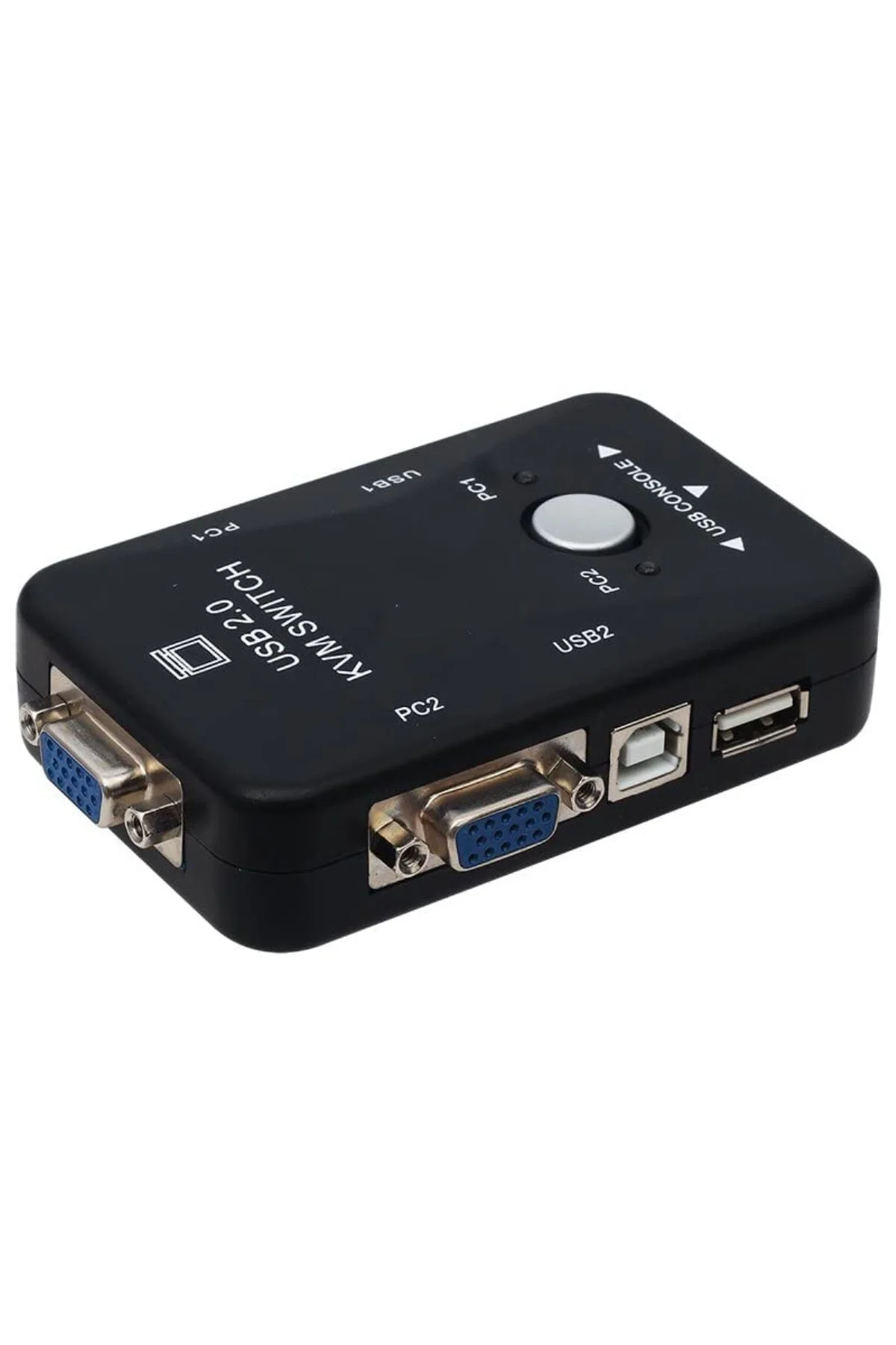 2 port usb kvm switch, 2 kasa 1 monitör switch, 2 Bilgisayarı Tek Elden Yönetin,