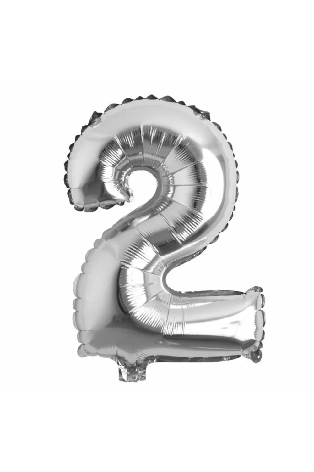 2 Rakam Gümüş Folyo Balon 102 cm