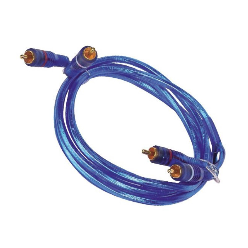 2 RCA + 2 RCA 1.8 METRE MAVİ ŞEFFAF KABLO (4741)