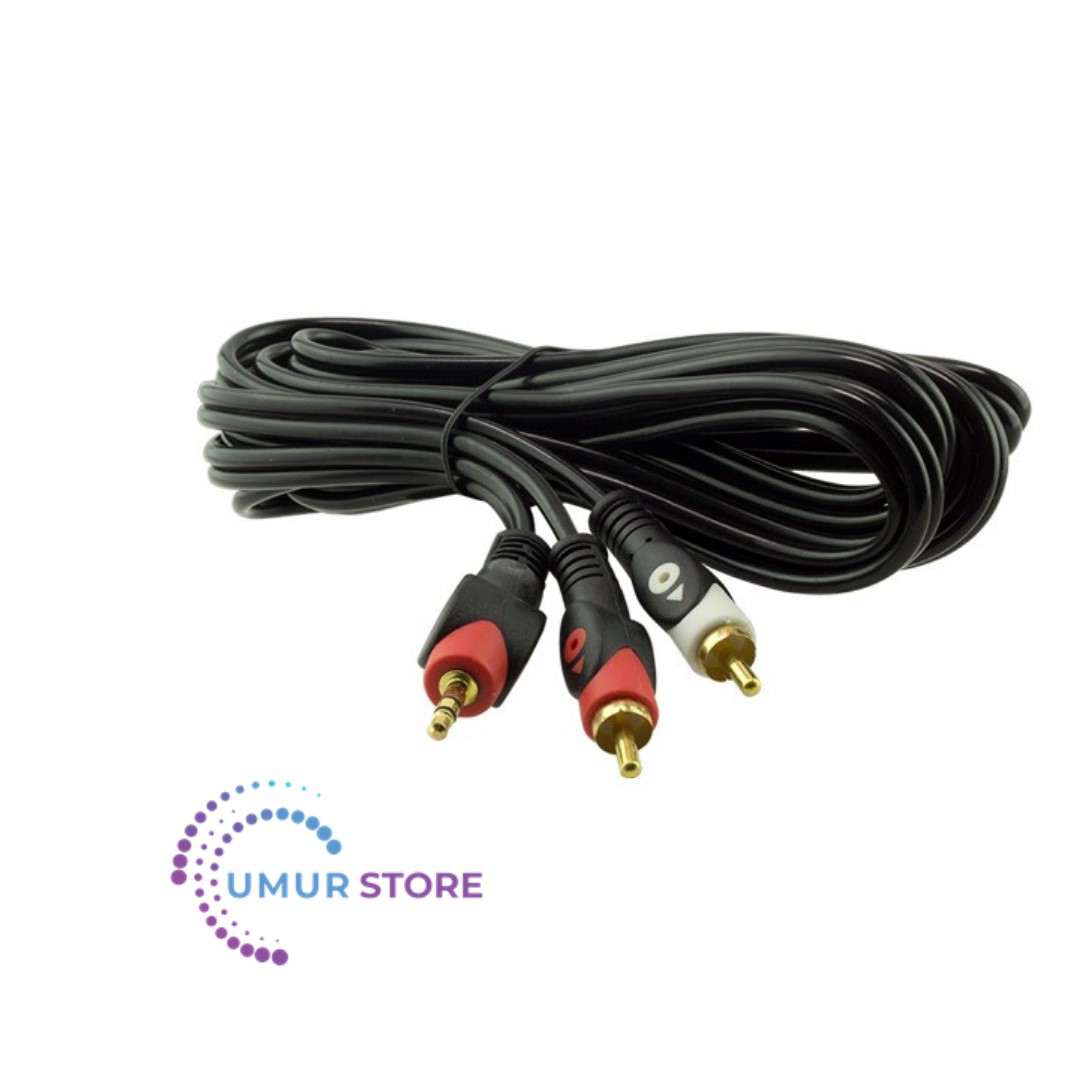 2 Rca Erkek + 3.5 Mm Stereo Erkek 3 Metre 1.Kalite Kablo 2 Rca Erkek + 3.5 Mm Stereo Erkek 3 Metre 1.Kalite Kablo