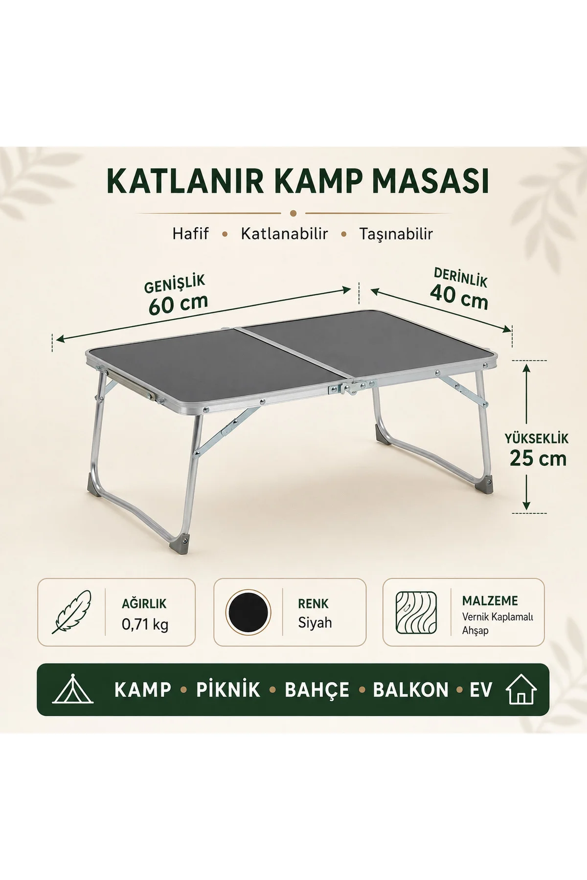 2 Sandalyeli Katlanır Kamp Seti 60x40 cm Masa ve Sandalye 2 Sandalyeli Katlanır Kamp Seti 60x40 cm Masa ve Sandalye