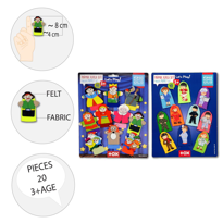 Ada Detox 2 Set - 20 Parça Tox Masal Kahramanlari Ve Meslekler Parmak Kukla