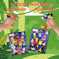 2 Set - 20 Parça Tox Safari ve Uçan Hayvanlar Parmak Kukla T223 T 2 Set - 20 Parça Tox Safari ve Uçan Hayvanlar Parmak Kukla T223 T