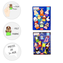 2 Set - 20 Parça Tox Evcil Hayvanlar ve Uçan Hayvanlar Parmak Kuk