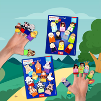 2 Set - 20 Parça Tox Evcil Hayvanlar ve Aile Bireyleri Parmak Kuk