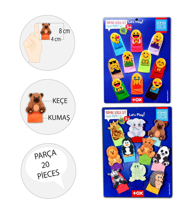 Ada Detox 2 Set - 20 Parça Tox Emojiler Ve Vahşi Hayvanlar Parmak Kukla T10