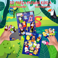 2 Set - 20 Parça Tox Evcil Hayvanlar ve Uçan Hayvanlar Parmak Kuk 2 Set - 20 Parça Tox Evcil Hayvanlar ve Uçan Hayvanlar Parmak Kuk