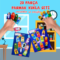 Ada Detox 2 Set - 20 Parça Tox Emojiler Ve Meslekler Parmak Kukla T106 T761