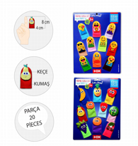 2 Set - 20 Parça Tox Emojiler ve Meyveler Parmak Kukla T106 T105