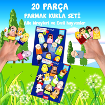 2 Set - 20 Parça Tox Evcil Hayvanlar ve Aile Bireyleri Parmak Kuk 2 Set - 20 Parça Tox Evcil Hayvanlar ve Aile Bireyleri Parmak Kuk