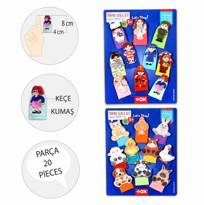 2 Set - 20 Parça Tox Evcil Hayvanlar ve Meslekler Parmak Kukla T7