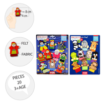 2 Set - 20 Parça Tox Masal Kahramanları ve Vahşi Hayvanlar Parmak