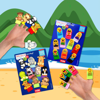 2 Set - 20 Parça Tox Emojiler ve Vahşi Hayvanlar Parmak Kukla T10