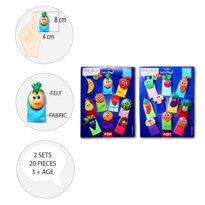 Ada Detox 2 Set - 20 Parça Tox Meyveler Ve Sebzeler Parmak Kukla T104 T105 Ada Detox 2 Set - 20 Parça Tox Meyveler Ve Sebzeler Parmak Kukla T104 T105