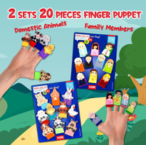 2 Set - 20 Parça Tox Evcil Hayvanlar ve Aile Bireyleri Parmak Kuk 2 Set - 20 Parça Tox Evcil Hayvanlar ve Aile Bireyleri Parmak Kuk