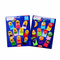 2 Set - 20 Parça Tox Emojiler ve Meyveler Parmak Kukla T106 T105