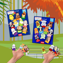 2 Set - 20 Parça Tox Evcil Hayvanlar ve Vahşi Hayvanlar Parmak Ku