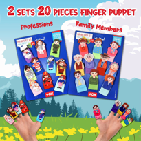2 Set - 20 Parça Tox Meslekler ve Aile Üyeleri 20 Parça Parmak Ku