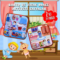 Ada Detox 2 Set - 27 Parça Tox Banyo Ve Yatak Odası Keçe Cırtlı Aktivite Sa