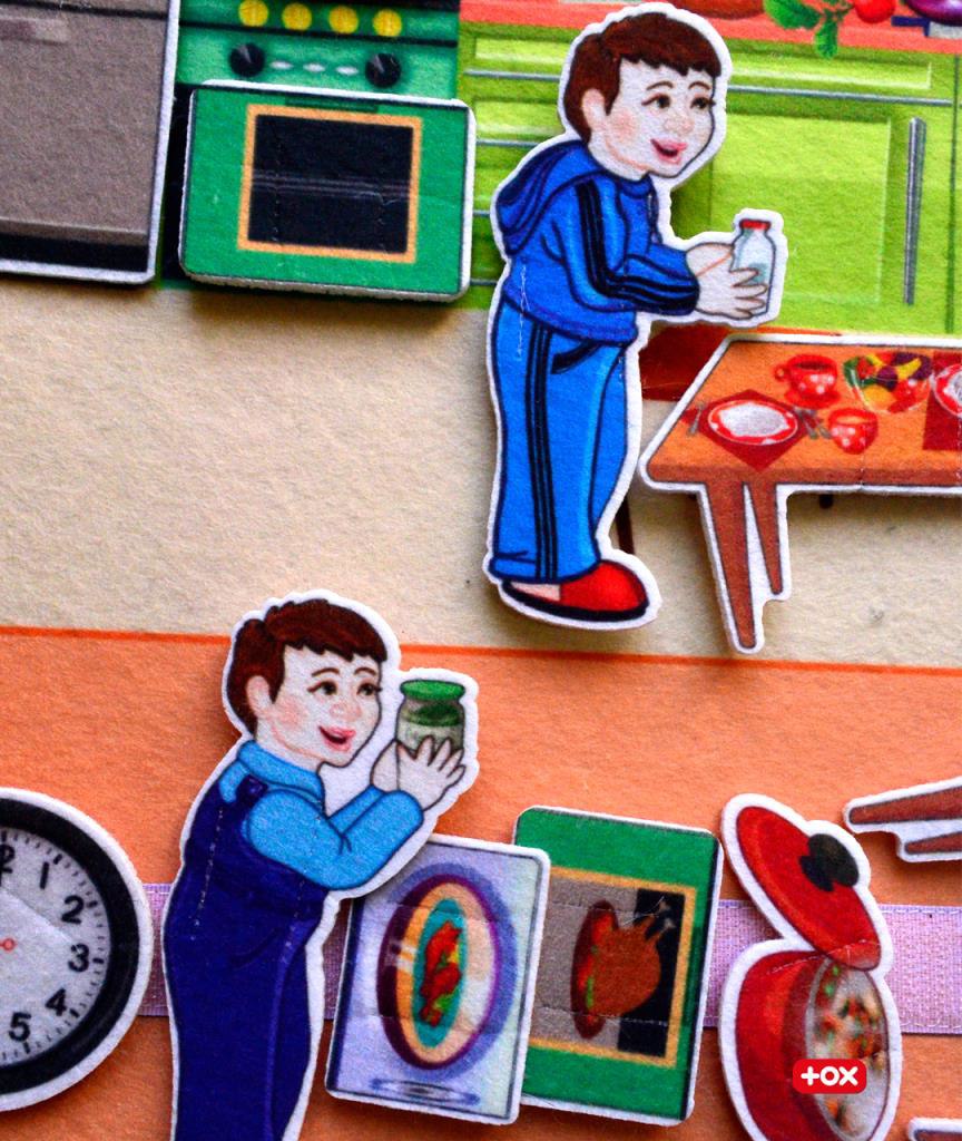 Tox 2 Set - 30 Parça Oturma Odası Ve Mutfak Keçe Cırtlı Aktivite Sayf