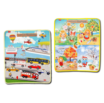 2 Set - 36 Parça Mevsimler ve Taşıtları Öğreniyorum Keçe Cırtlı 2 Set - 36 Parça Mevsimler ve Taşıtları Öğreniyorum Keçe Cırtlı