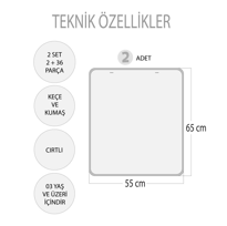 2 Set - 36 Parça Mevsimler ve Taşıtları Öğreniyorum Keçe Cırtlı 2 Set - 36 Parça Mevsimler ve Taşıtları Öğreniyorum Keçe Cırtlı