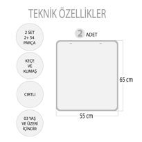 Ada Detox 2 Set - 54 Parça  Sıradakini Biliyorum Yaz Ve Kış Keçe Cırtlı Duv