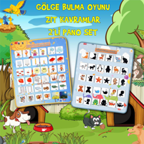 Ada Detox 2 Set - 72 Parça  Zıt Kavramlar Ve Gölge Eşleştirme Keçe Cırtlı D