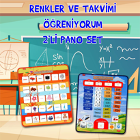 2 Set - 73 Parça  Takvimi ve Renkleri Öğreniyorum  Keçe Cırtlı Du Fiyatı, Yorumları ve Özellikleri