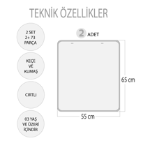 2 Set - 73 Parça  Takvimi ve Renkleri Öğreniyorum  Keçe Cırtlı Du Fiyatı, Yorumları ve Özellikleri