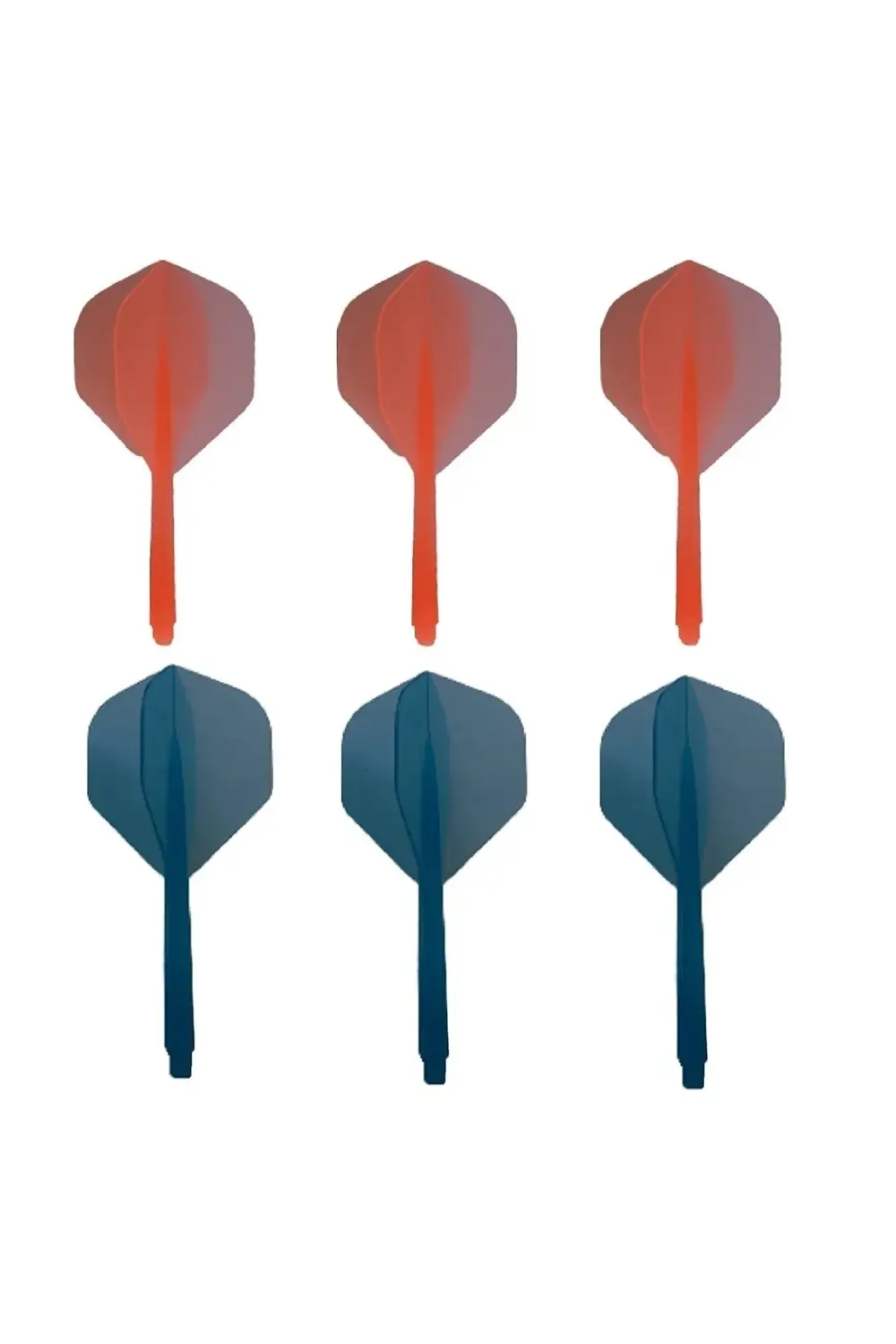 2 Set Neon Entegre Dart Şaft-shaft Kanat Seti. Mavi-turuncu