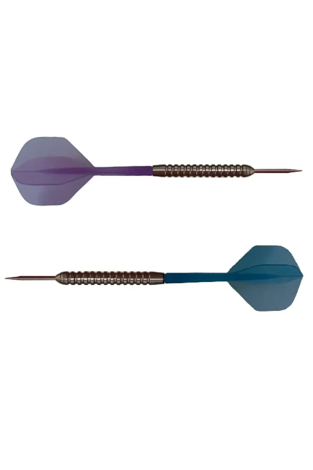 2 Set Neon Entegre Dart Şaft-shaft Kanat Seti. Mavi-mor