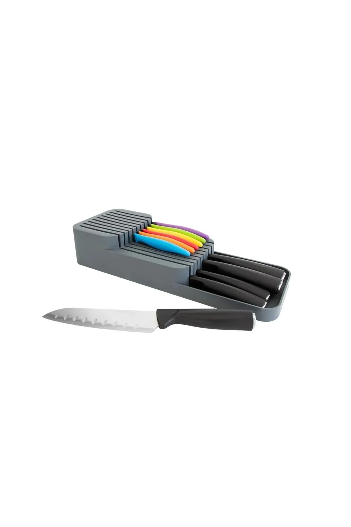 2 Sıralı Taş Rengi Bıçaklık, Dolap İçi Tezgah Üstü Bıçak Düzenley