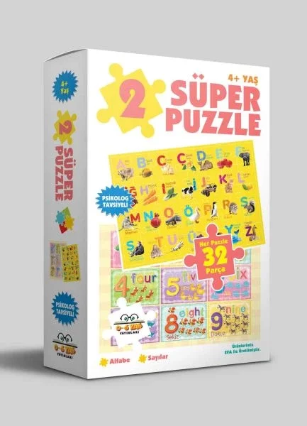 2 Süper Puzzle - Alfabe - Sayılar 4+ Yaş Fiyatı, Yorumları ve Özellikleri