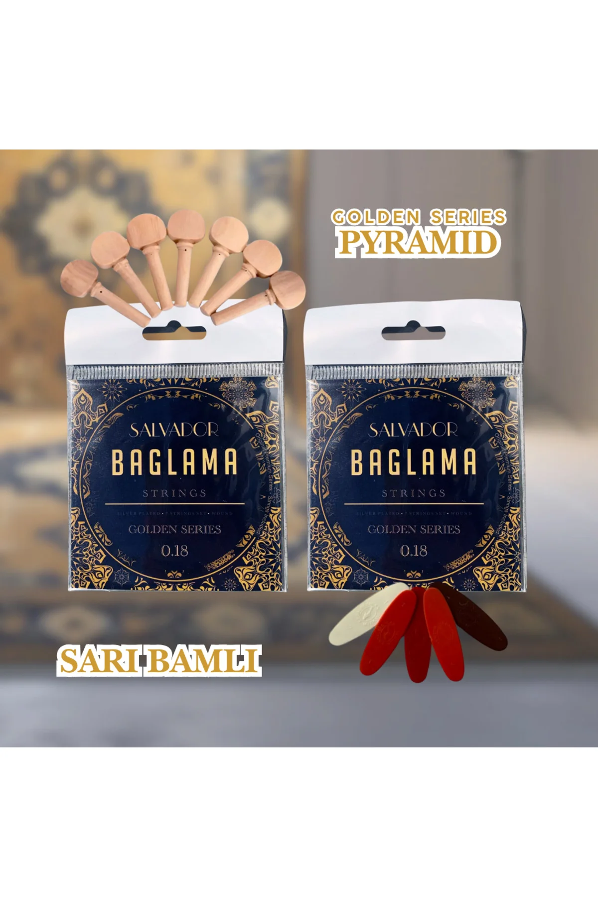 2 TAKIM SARI BAMLI GOLDEN SERIES 0.18 BAĞLAMA TELİ ( Mızrap Tezen 2 TAKIM SARI BAMLI GOLDEN SERIES 0.18 BAĞLAMA TELİ ( Mızrap Tezen